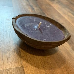 Floating half coconut grape scented candle
